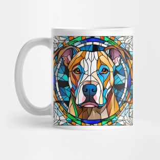 Stained Glass Pitbull Mug